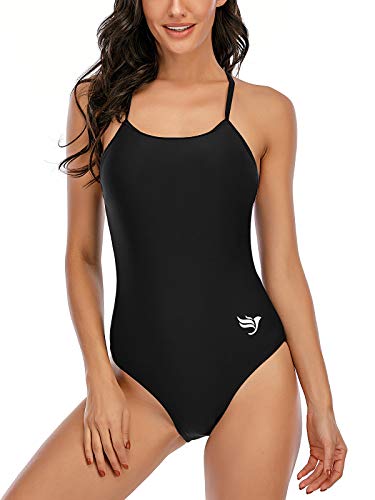 Century Star One Piece Bathing Suit for Women Bathing Suits for Teens Womens one Piece Swimsuits Juniors Swimsuits for Teen Girls 01 Black 2-4