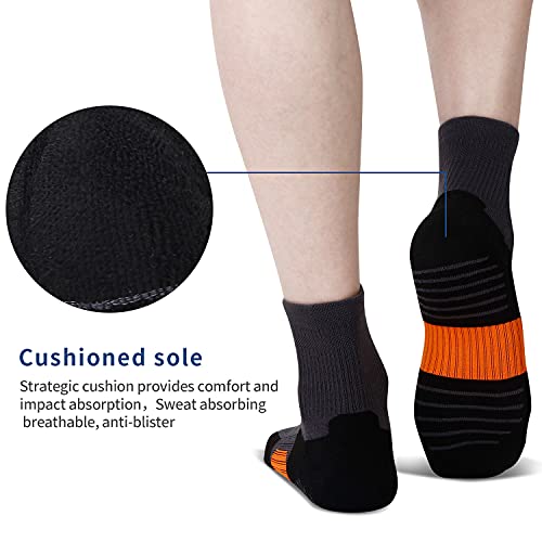 Men’s Ankle Athletic Running Socks,6 Pairs Thick Cushion Sport Training Socks | The Storepaperoomates Retail Market - Fast Affordable Shopping