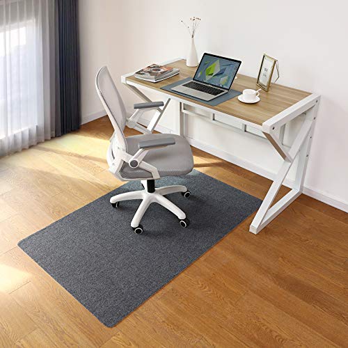 Office Chair Mat, 55″x35″ Desk Chair Mat for Home Office Hardwood Floor, Upgraded Version – Computer Gaming Rolling Chair Mat, Multi-Purpose Low-Pile Floor Protector(Dark Gray)