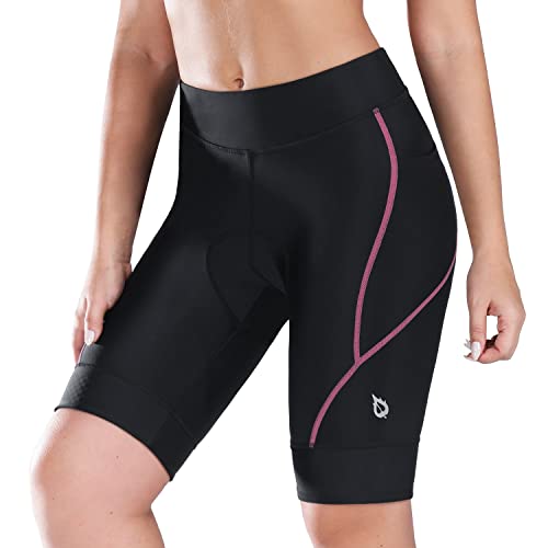 BALEAF Women’s Bike Shorts 4D Padded Cycling Spinning Road Bike Pockets Wide Waistband UPF50+, Pink L | The Storepaperoomates Retail Market - Fast Affordable Shopping