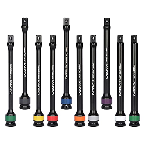 CASOMAN 10 Piece 1/2″ Drive 8 Inch Length Color-Coded Torque Extension Bar Set, 65 to 150 Ft-Lbs (90 to 200 Nm), Torque Extension Tool Set | The Storepaperoomates Retail Market - Fast Affordable Shopping