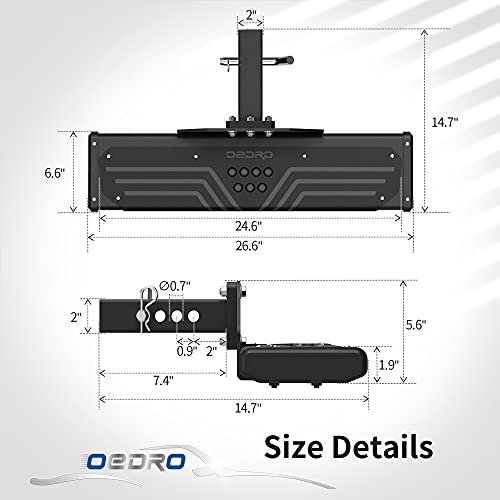 OEDRO Aluminum Towing Hitch Steps for Truck/Car/SUV Vehicles with 2″ Hitch Receiver, Rear Bumper Guard Protector, Black | The Storepaperoomates Retail Market - Fast Affordable Shopping