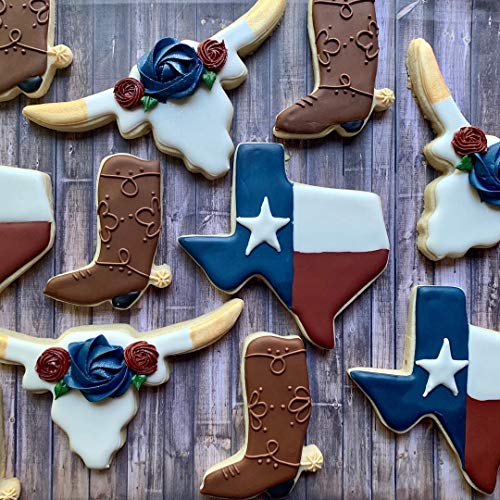 Aoerfes Western Cookie Cutters 6 Piece Texas Cutter Set, Cowboy Hat,Longhorn, Cowboy Boot,Cactus, Round Shaped Stainless Steel Molds for Party Making Muffins, Cake Fondant Biscuits,Sandwiches | The Storepaperoomates Retail Market - Fast Affordable Shopping
