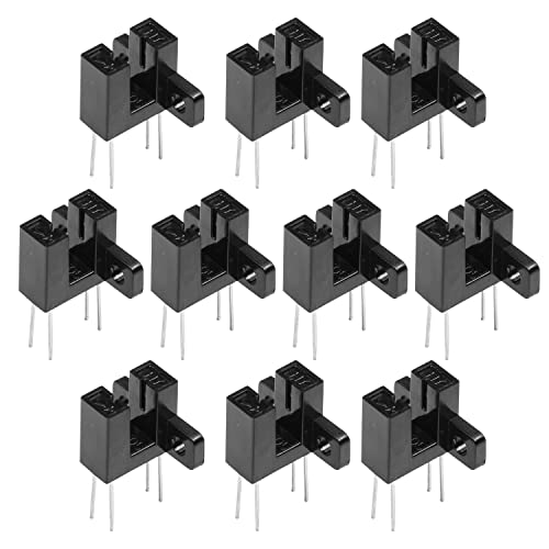 Fielect 10Pcs HY505 Slot PCB Photo Interrupter Slotted Optical Sensor Switch for Object Detection and Automatic Counting