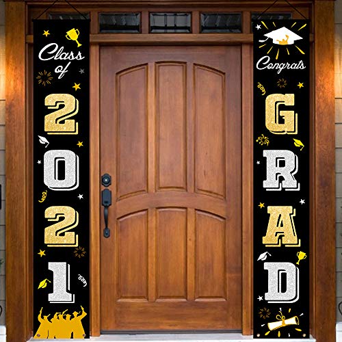 2022 Graduation Party Decorations, Black & Gold Graduation Decor Kits Include Banners and Balloons, Ideal Congrats Grad Decorations For High School, College | The Storepaperoomates Retail Market - Fast Affordable Shopping