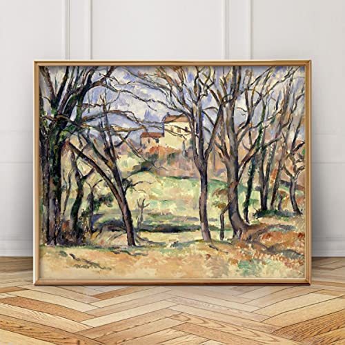 Paul Cezanne, Tree and Houses Landscape Print – Vintage French Impression Art – Unframed | The Storepaperoomates Retail Market - Fast Affordable Shopping