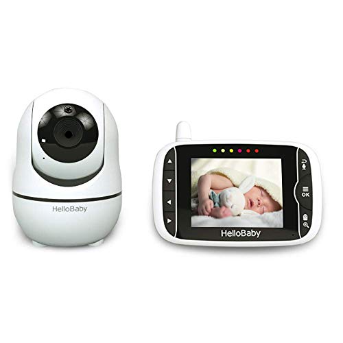 HelloBaby Baby Monitor,Video Baby Monitor with Camera and Audio, Remote Pan-Tilt-Zoom with 3.2”LCD Screen Monitor Camera,Night Vision,Temperature Sensor,2 Way Audio and Vox Mode,Clock Alarm,Lullaby | The Storepaperoomates Retail Market - Fast Affordable Shopping