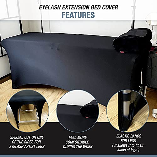 Spa Bed Cover for Lash Extension Bed Xolloz Lash Bed Cover – Excellent for a Lash Table or Massage Bed (Black) | The Storepaperoomates Retail Market - Fast Affordable Shopping