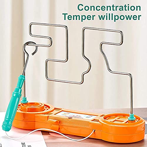 Children’s Educational Toys Buzz The Wire Game Classic Collision Electric Shock Maze Game Intellectual Development Toys Electric Bump Maze Game Concentration Exercises for Kids Teens Adults (Orange) | The Storepaperoomates Retail Market - Fast Affordable Shopping