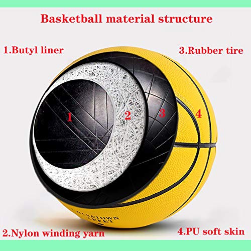 SHENGY No. 5 and No. 7 Smiling Face Basketball, PU Leather Wear-Resistant, Good Grip. for Indoor and Outdoor Training and Competitions, The Best Gift for Children (Yellow),5 | The Storepaperoomates Retail Market - Fast Affordable Shopping