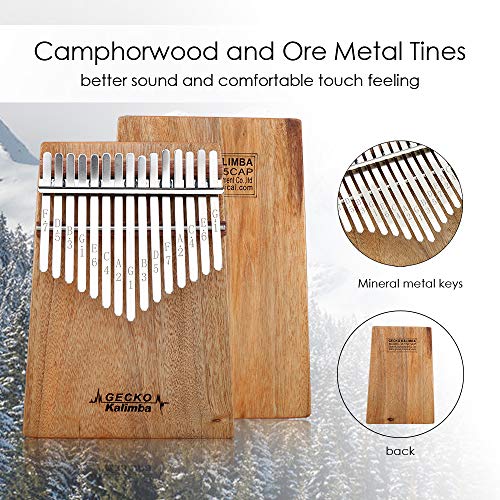 Kalimba Thumb Piano 15 Keys, Camphor Wood Portable Mbira Sanza Finger Mini Piano, with Tune Hammer and Songbook, Musical Instruments for Kids Adult Beginners | The Storepaperoomates Retail Market - Fast Affordable Shopping
