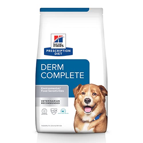 ​Hill’s Prescription Diet Derm Complete Skin & Food Sensitivities Dry Dog Food, Veterinary Diet, 24 lb. Bag