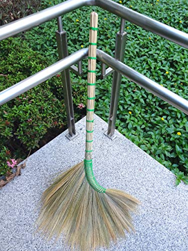 Handmade Asian Thai Broom Thick Natural Grass Brush & Handle Broomstick in Vintage Viet Whisk Straw Design | The Storepaperoomates Retail Market - Fast Affordable Shopping
