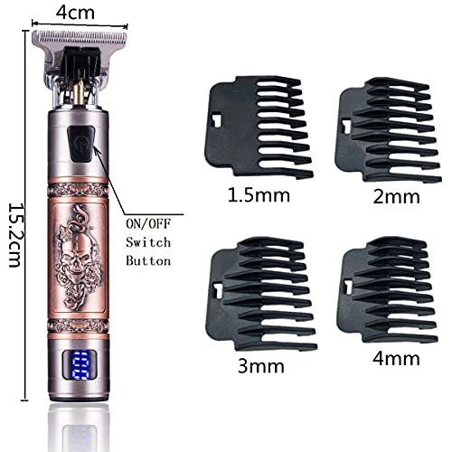 Cordless Hair Clippers for Men, Goldseaside Skull Carving Pro T Clippers Trimmer, LED Display Rechargeable Professional Hair Trimmer for Hair Cutting Men Grooming Kits … | The Storepaperoomates Retail Market - Fast Affordable Shopping