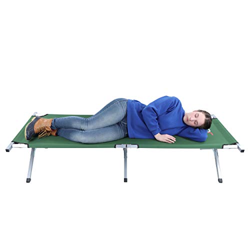 Redneck Convent RC Portable Camping Cot Adult Folding Bed – Green 6.2ft Backpacking Tent Cots Camping Furniture Sleeping Fold Up Bed | The Storepaperoomates Retail Market - Fast Affordable Shopping