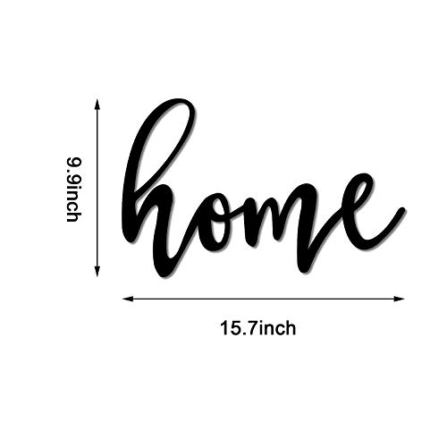 Yishobo Home Sign Wall Welcome Decor for Front Door,Black Metal Vintage Rustic Art Decoration,Family Porch Farmhouse Outdoor , 15.7×9.8 inches | The Storepaperoomates Retail Market - Fast Affordable Shopping