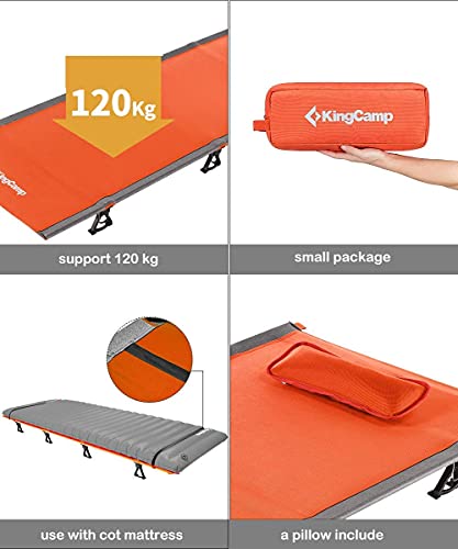 KingCamp Ultralight Compact Folaing Cot with Thick Air Sleeping Pads | The Storepaperoomates Retail Market - Fast Affordable Shopping