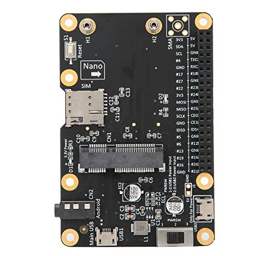 Limouyin 3G/4G LTE Base Hat for Raspberry Pi 4/3/2/B+ Module Computer Board to USB with SIM Card USB 2.0 to Micro USB Cable Screw Driver