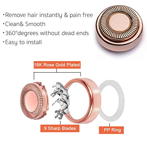 Gen 1 Facial Hair Remover Replacement Heads – Compatible with Finishing Touch Flawless Facial Hair Removal Tool for Women As Seen On TV 18K Gold-Plated Rose Gold 2 Count, Generation 1 | The Storepaperoomates Retail Market - Fast Affordable Shopping