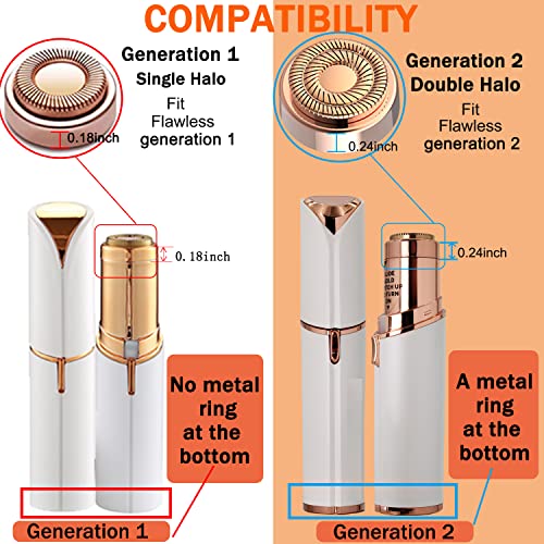 Gen 1 Facial Hair Remover Replacement Heads – Compatible with Finishing Touch Flawless Facial Hair Removal Tool for Women As Seen On TV 18K Gold-Plated Rose Gold 2 Count, Generation 1 | The Storepaperoomates Retail Market - Fast Affordable Shopping