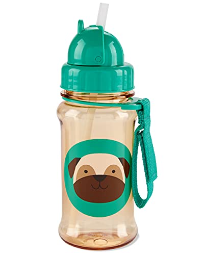 Skip Hop Toddler Sippy Cup with Straw, Zoo Straw Bottle, Pug