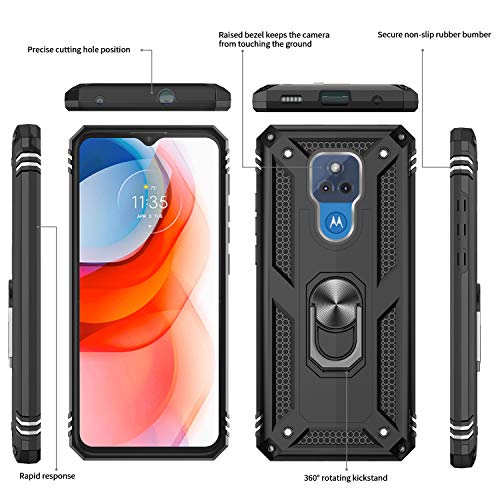 Moto G Play 2021 Case, Moto G Play Case with [2 Pack] Tempered Glass Screen Protector, LeYi [Military-Grade] Protective Phone Cover with Kickstand for Motorola G Play, Black | The Storepaperoomates Retail Market - Fast Affordable Shopping