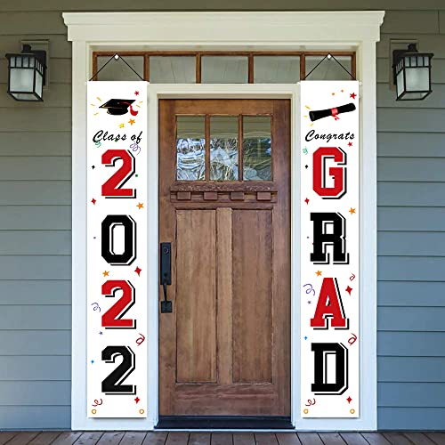 Graduation Decorations 2022 Red Black Graduation Party Supplies 2022 Red Black Class Of 2022 Congrats Grad Door Porch Sign Red and Black 2022 Graduation Balloons Kit 2022 Graduation Party Decorations | The Storepaperoomates Retail Market - Fast Affordable Shopping