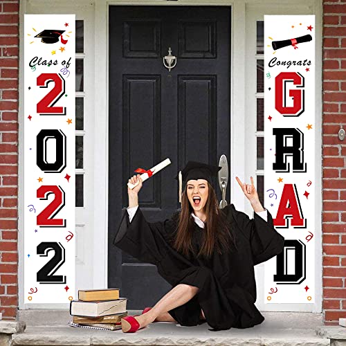 Graduation Decorations 2022 Red Black Graduation Party Supplies 2022 Red Black Class Of 2022 Congrats Grad Door Porch Sign Red and Black 2022 Graduation Balloons Kit 2022 Graduation Party Decorations | The Storepaperoomates Retail Market - Fast Affordable Shopping