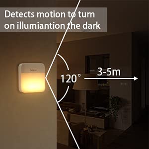 Stick-on LED Night Lights, Bapro Dusk to Dawn Sensor Nightlight Rechargeable Warm White 3000K Under-Cabinet Lighting Wireless Light for Bedroom, Kitchen, Hallway, Stairs, Closet Counter | The Storepaperoomates Retail Market - Fast Affordable Shopping