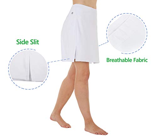 slimour Skorts Skirts for Women with Pockets Summer Skorts Golf Skirts Modest with Shorts Swim Skirts Bottom Long Skorts Activewear White XXL | The Storepaperoomates Retail Market - Fast Affordable Shopping