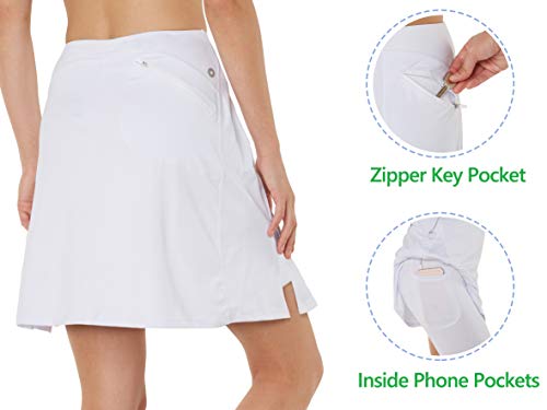 slimour Skorts Skirts for Women with Pockets Summer Skorts Golf Skirts Modest with Shorts Swim Skirts Bottom Long Skorts Activewear White XXL | The Storepaperoomates Retail Market - Fast Affordable Shopping