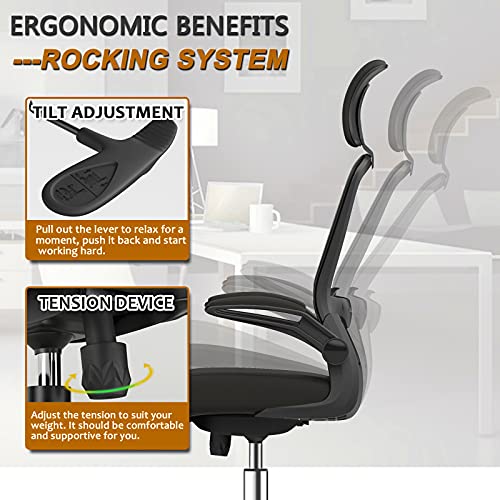 Mimoglad Ergonomic Office Chair, High Back Desk Chair with Backrest and Adjustable Lumbar Support, Adjustable Height Computer Chair Swivel Task Chair with 2D Armrest | The Storepaperoomates Retail Market - Fast Affordable Shopping