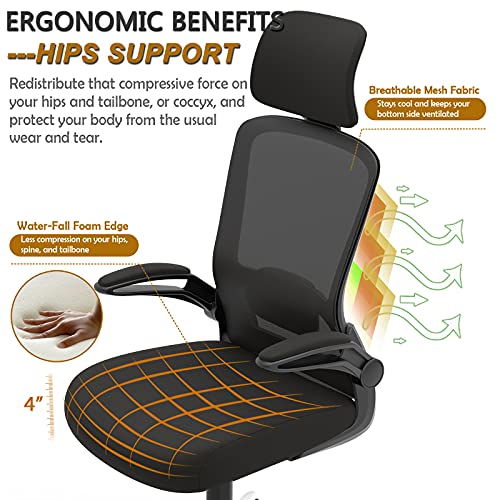 Mimoglad Ergonomic Office Chair, High Back Desk Chair with Backrest and Adjustable Lumbar Support, Adjustable Height Computer Chair Swivel Task Chair with 2D Armrest | The Storepaperoomates Retail Market - Fast Affordable Shopping