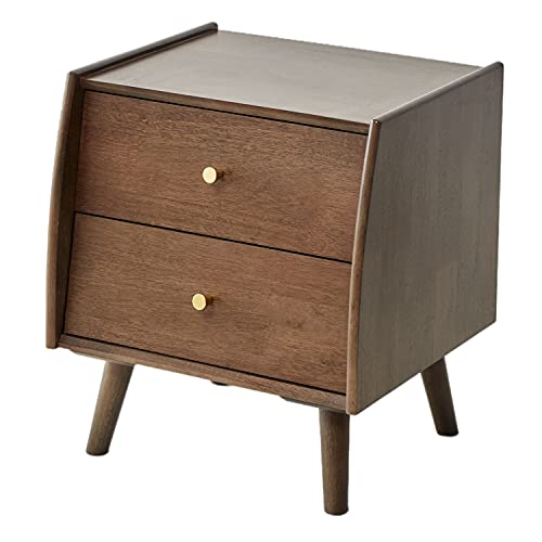 ESPSENT Modern 2-Drawer Nightstand Bedside Table Solid Wood Sofa Side End Table Bedroom Night Stand with Legs | The Storepaperoomates Retail Market - Fast Affordable Shopping