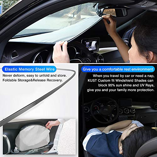 KUST Custom Fit Sunshade for Ford F250 2017 2018 2019 2020 2021 2022 2023 F-250 Window Shade Windshield Foldable Heat Shield Blocks UV Rays Keep Your Car Cooler | The Storepaperoomates Retail Market - Fast Affordable Shopping