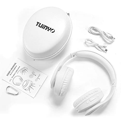 TUINYO Bluetooth Headphones Wireless, Over Ear Stereo Wireless Headset 35H Playtime with deep bass, Soft Memory-Protein Earmuffs, Built-in Mic Wired Mode PC/Cell Phones/TV | The Storepaperoomates Retail Market - Fast Affordable Shopping