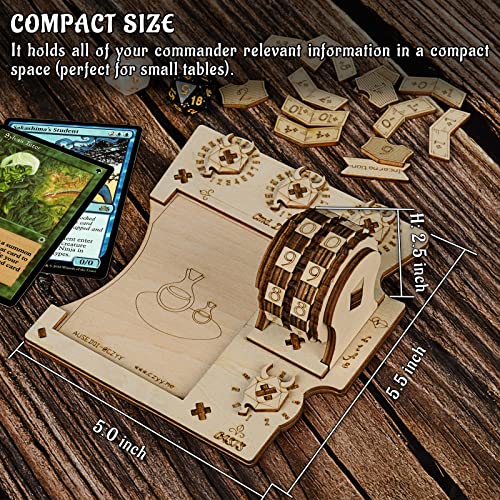 Commander EDH Command Zone Tray with Life Counter Wooden Compatible with Magic The Gathering, MTG | The Storepaperoomates Retail Market - Fast Affordable Shopping