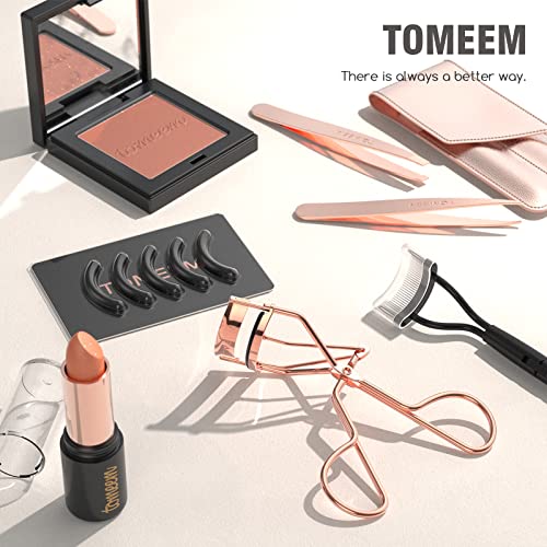 Eyelash Curler with Comb, TOMEEM Professional Volumizing Lash Lift Kit Lash Curler with Refill Pads for Home & Travel Uses, Rose Gold | The Storepaperoomates Retail Market - Fast Affordable Shopping