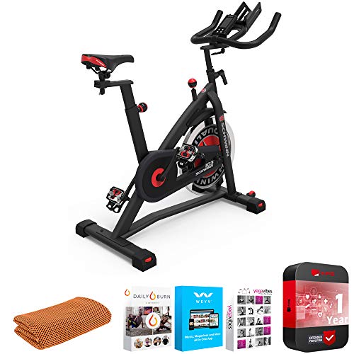 Schwinn 100718 IC3 Indoor Cycling Bike with Tablet Holder Bundle with 1 YR CPS Enhanced Protection Pack + Tech Smart USA Fitness & Wellness Suite + Workout Cooling Sport Towel | The Storepaperoomates Retail Market - Fast Affordable Shopping