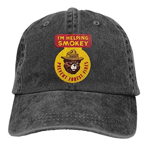 Smokey Bear Baseball Cap Man Woman Washed Plain Vintage Adjustable Polo Style Cotton Low Profile Dad Hat | The Storepaperoomates Retail Market - Fast Affordable Shopping