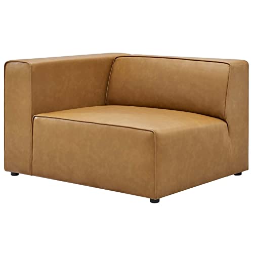 Modway Mingle Vegan Leather 5-Piece Sectional Sofa, Tan | The Storepaperoomates Retail Market - Fast Affordable Shopping