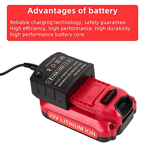 AYTXTG 2Pack 3.0Ah 20V Lithium Battery Replacement Craftsman 20V Battery CMCB202 CMCB202-2 CMCB204 CMCB204-2 Craftsman V20 Battery + CMCB104 V20 Battery Portable Charger | The Storepaperoomates Retail Market - Fast Affordable Shopping