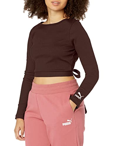 PUMA Women’s Classics Ribbed Long Sleeve Top, Fudge, XS | The Storepaperoomates Retail Market - Fast Affordable Shopping