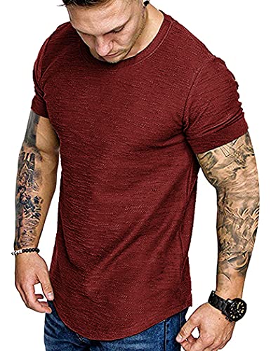 COOFANDY Men’s Muscle T Shirt Fashion Hipster Fitness Athletic Quick Dry Fit Tee