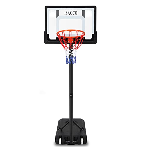 Teenager Basketball Hoop,Isacco Portable Basketball Hoop & Goal Basketball System for Kids/Teenager Basketball Equipment,Adjustable Basketball 33.5″ Backboard Rim Indoor Outdoor | The Storepaperoomates Retail Market - Fast Affordable Shopping