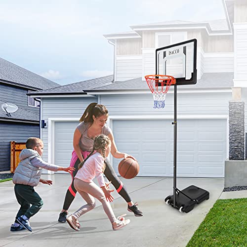 Teenager Basketball Hoop,Isacco Portable Basketball Hoop & Goal Basketball System for Kids/Teenager Basketball Equipment,Adjustable Basketball 33.5″ Backboard Rim Indoor Outdoor | The Storepaperoomates Retail Market - Fast Affordable Shopping