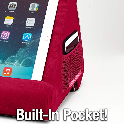 Ontel Pillow Pad Ultra Multi-Angle Soft Tablet Stand, Burgundy – Comfortable Angled Viewing for iPad, Tablets, Kindle, Smartphones, Books, Magazines, and More | The Storepaperoomates Retail Market - Fast Affordable Shopping