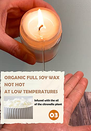 Citronella Candles Outdoor Indoor | Handmade Home Scented Jar Candles Gift Set for Women Men | Soy Wax Candles Aromatherapy Candle for Home Garden Patio Perfect for Christmas Valentine’s Day Birthday | The Storepaperoomates Retail Market - Fast Affordable Shopping
