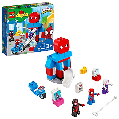 LEGO DUPLO Marvel Spider-Man Headquarters 10940 Spidey and His Amazing Friends TV Show Building Toy for Kids; New 2021 (36 Pieces)