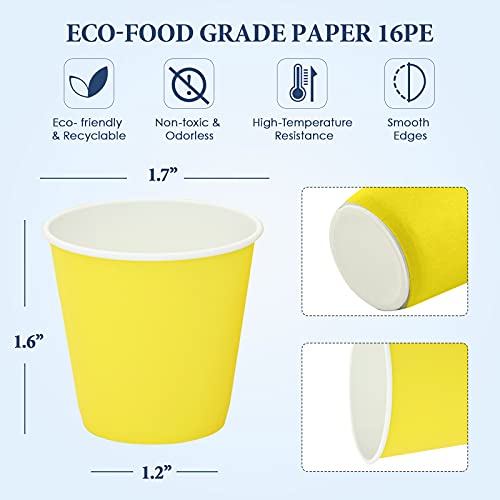 Turbo Bee 300Pack 3oz Small Paper Cups,Disposable Yellow Bathroom Cups, Mouthwash Cups,Espresso Cups, Hot/Cold Beverage Drinking Cup for Party, Picnic,Travel and Event | The Storepaperoomates Retail Market - Fast Affordable Shopping